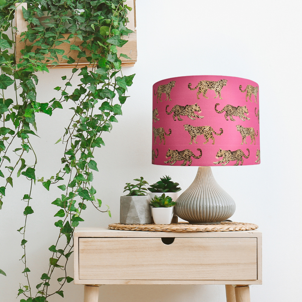 Pink Leopards Lampshade image 1