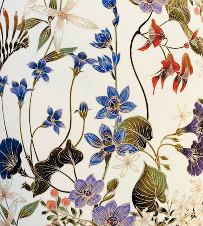 Australian Wild Flowers off-white lampshade image 5