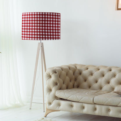 Red and White Check lampshade image 2