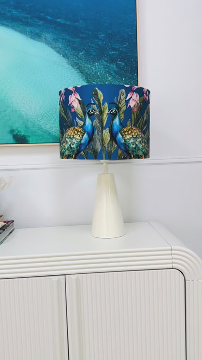 Peacock - Cone Ivory Table lamp